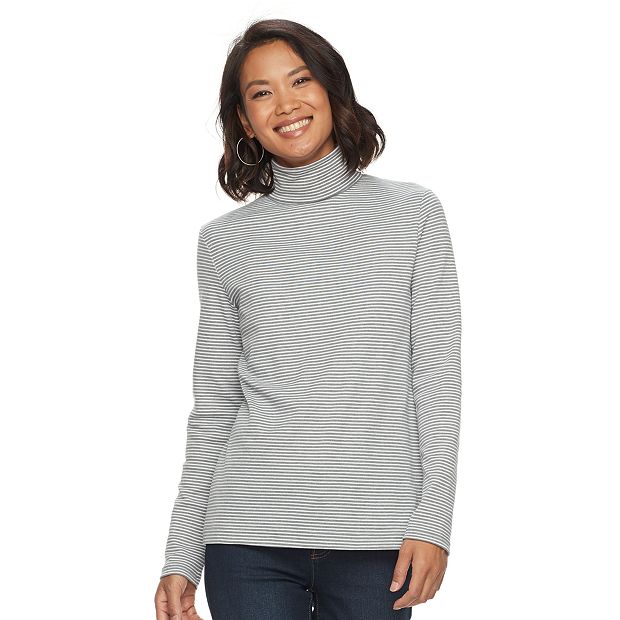 Women's Croft & Barrow® Long Sleeve Turtleneck Top