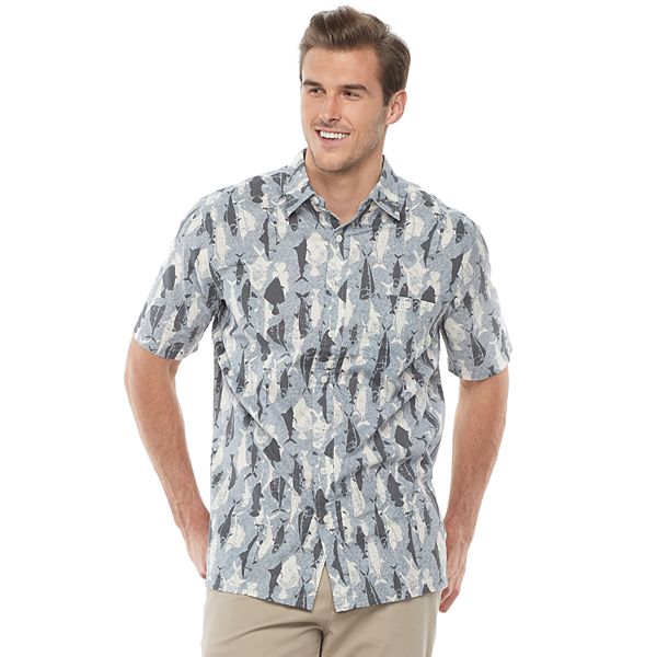 Big & Tall Croft & Barrow® Regular-Fit Crosshatch Button-Down Shirt