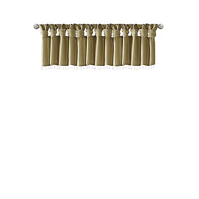 Madison Park Natalie Twisted Tab Window Valance with Beads