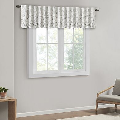 Madison Park Eliza Faux Silk Embroidered Window Valance