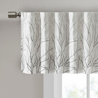 Madison Park Eliza Faux Silk Embroidered Window Valance