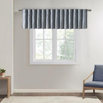Madison Park Eliza Faux Silk Embroidered Window Valance