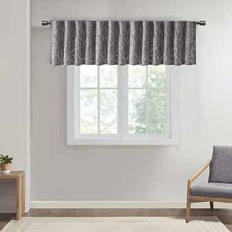 Madison Park Eliza Faux Silk Embroidered Window Valance