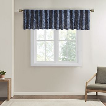 Madison Park Eliza Faux Silk Embroidered Window Valance