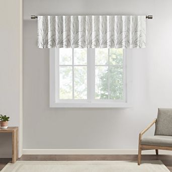 Madison Park Eliza Faux Silk Embroidered Window Valance