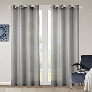 Madison Park Vera Geometric Burnout Sheer Curtain
