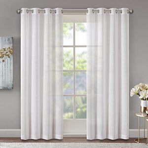 Madison Park Josette Foil Scallop Sheer Curtain