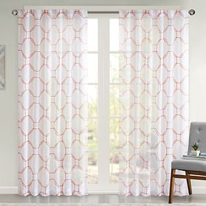 Urban Habitat Austin Embroidered Faux Linen Sheer Curtain