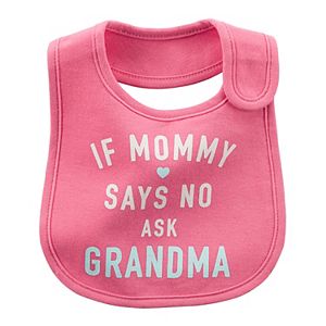 Baby Girl Carter's Printed Family Slogan Teething Bib