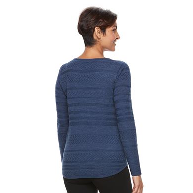 Women's Croft & Barrow Textured Crewneck Sweater