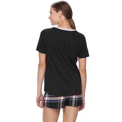 Juniors' SO® Pajamas: Knit Pants, Sleep Shorts & Short Sleeve Sleep Top 3-Piece PJ Set