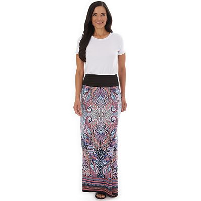 Women s Apt. 9 Print Column Maxi Skirt