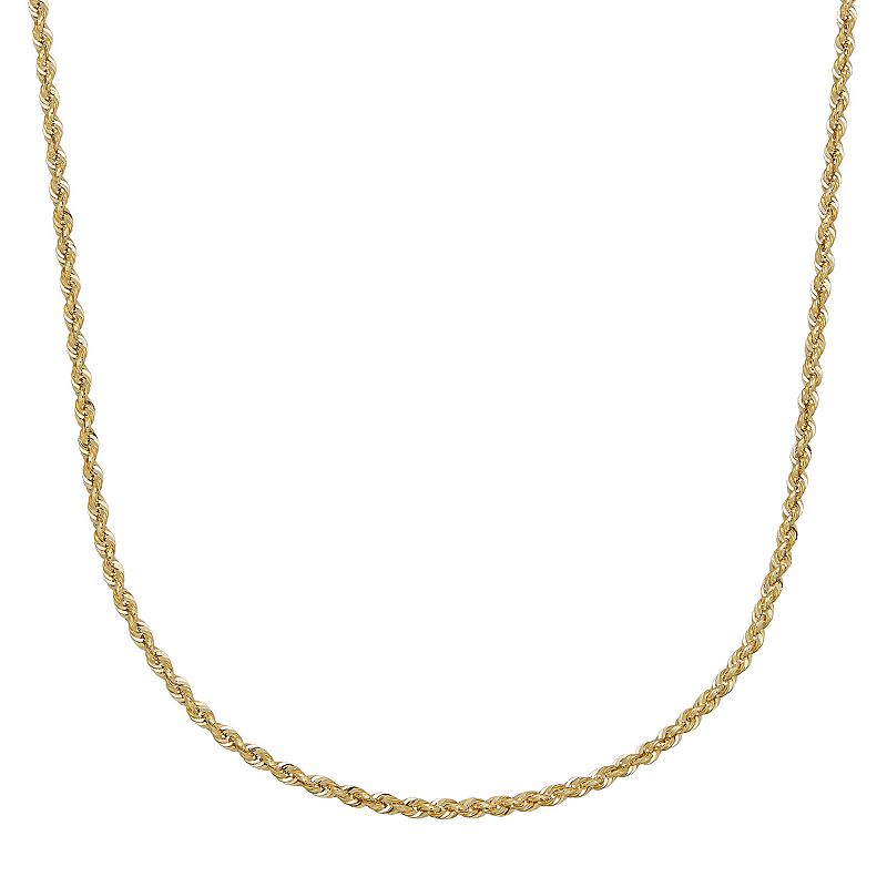 Everlasting Gold 14k Gold Rope Chain - 24 in., Womens, Size: 24