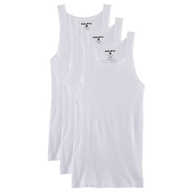 Men's Equipo 3-pack Solid Ribbed Tank Top A-Shirts