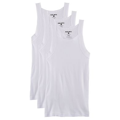 Men's equipo 3-pack Solid Ribbed Tank Top A-Shirts