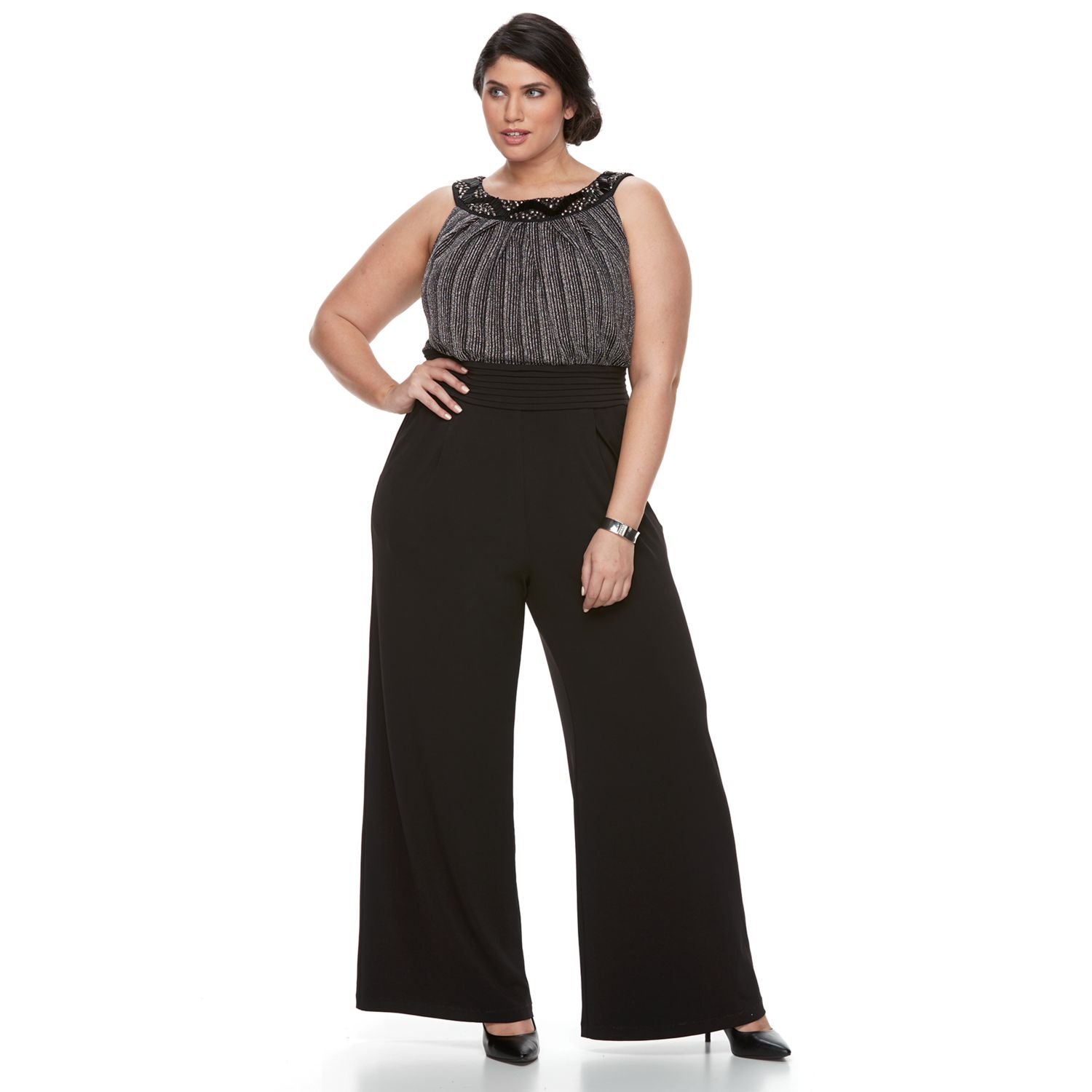 plus size embellished jumpsuit