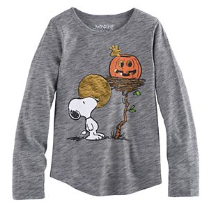 Girls 4-10 Jumping Beans® Peanuts Snoopy & Woodstock Harvest Moon Tee