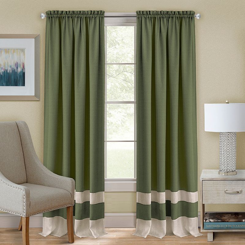 53258175 Achim 1-Panel Darcy Window Curtain, Green, 52X63 sku 53258175