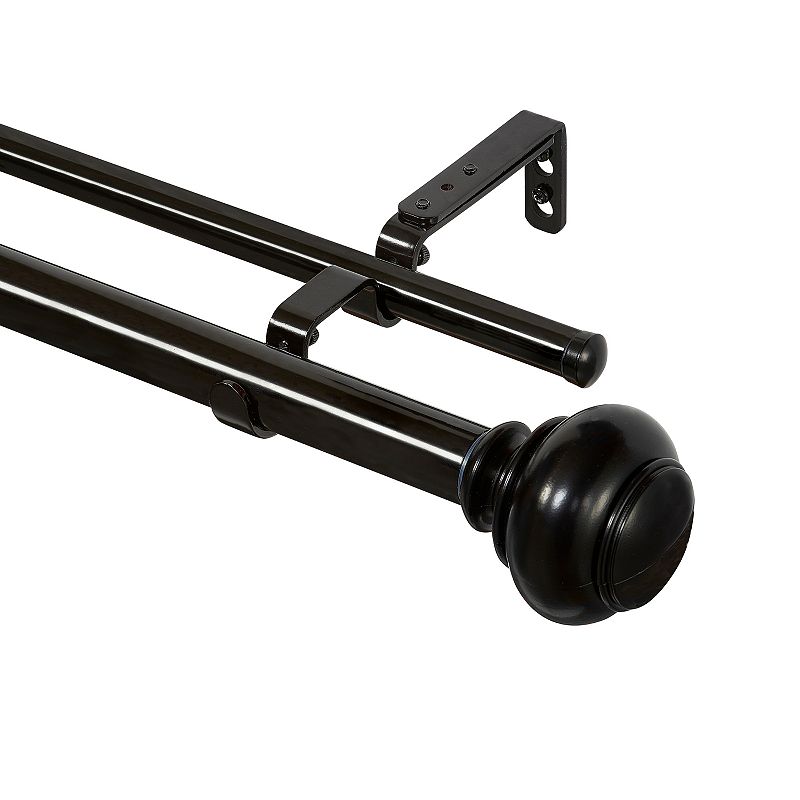 Achim Buono II Brenner Decorative Double Curtain Rod, Multicolor, 36-72