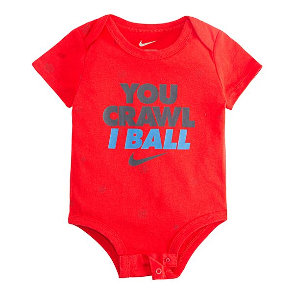 Baby Boy Nike You Crawl I Ball Logo Bodysuit