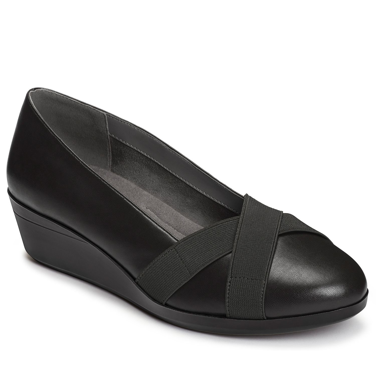 aerosoles black wedges