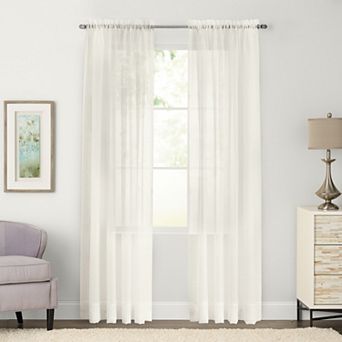 Sonoma Goods For Life® Sheer Voile Rod Pocket 2-pack Window Curtains