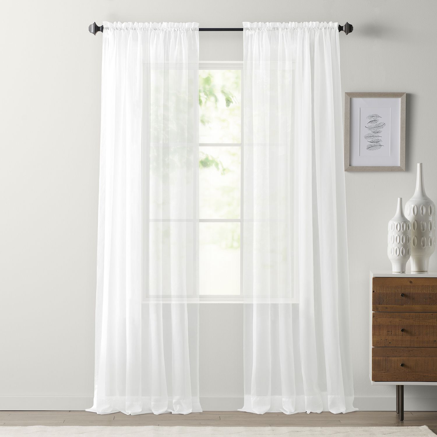 voile window curtains