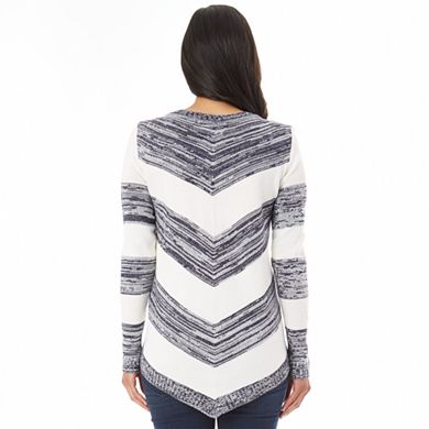 Women's Apt. 9® Mitered Stripe Crewneck Sweater