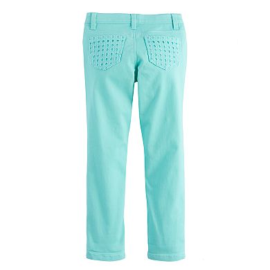 Girls 4-12 Sonoma Goods For Life® Waffle Crocheted Skinny Pants