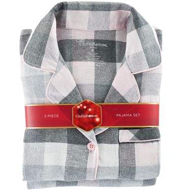Women's Croft & Barrow® Pajamas: Flannel Sleep Top & Pants 2-Piece PJ Set