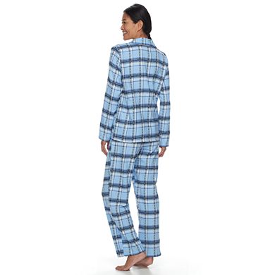 Women's Croft & Barrow® Pajamas: Flannel Sleep Top & Pants 2-Piece PJ Set