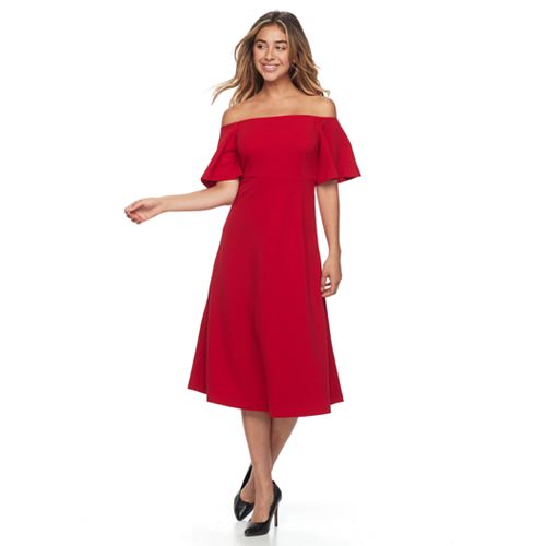 off the shoulder fit and flare