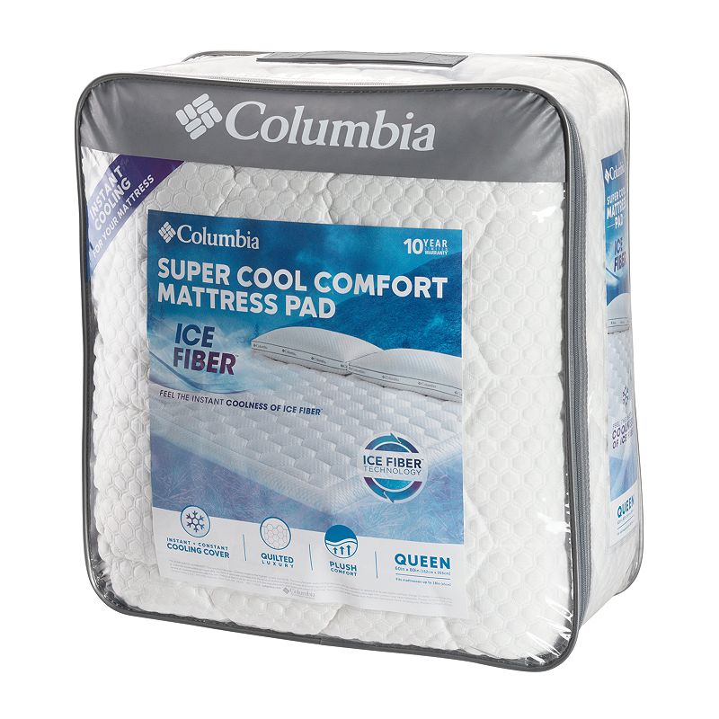 63361129 Columbia Ice Fiber Mattress Pad, White, Full sku 63361129