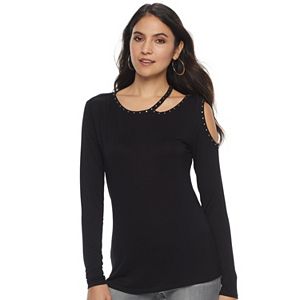 Women's Rock & Republic® Asymmetrical Cutout Top