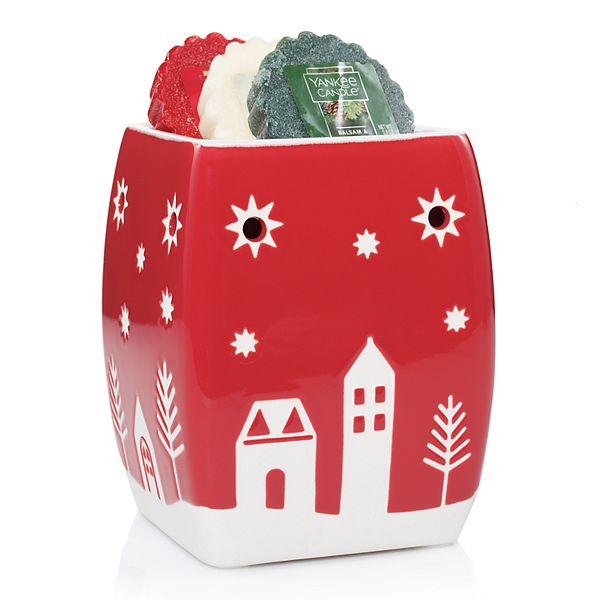 Yankee Candle Christmas Village Tart Wax Melt Warmer 4 Piece Set