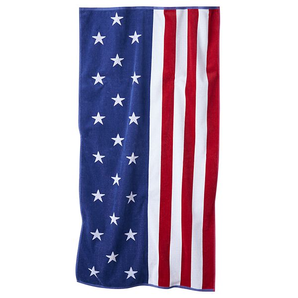 Xmmswdla American Flag Beach Towel Brave USA Flag Old Glory Fingertip Towel Memorial Independence Veterans Day 4th of July Kitchen Bathroom Towel Set