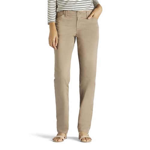 Women's Lee Slim Straight-Leg Tailored Chino Pants