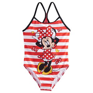 Disney's Minnie Mouse Girls 4-6x Striped One Piece Swimsuit
