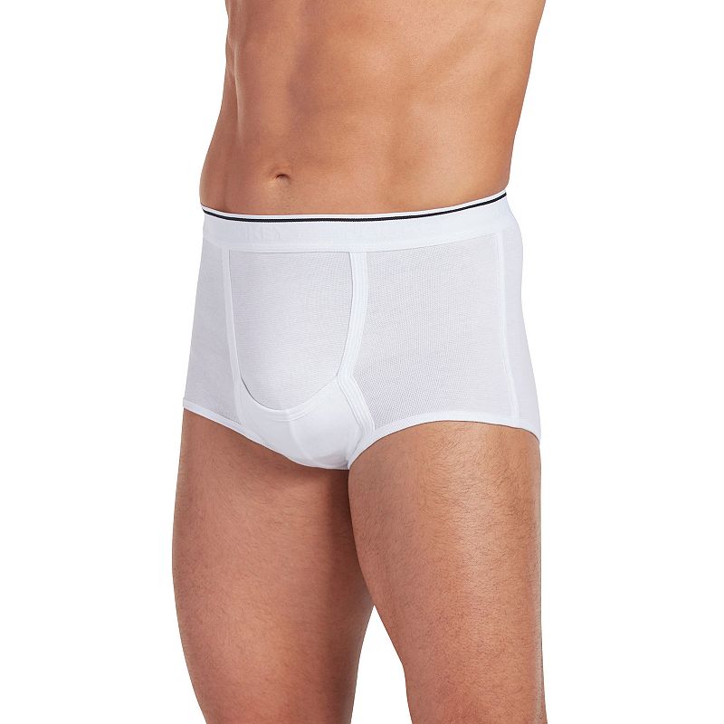 UPC 037882171436 product image for Big & Tall Jockey Pouch Stretch H-Fly Full-Rise Briefs, Men's, Size: 4XL, White | upcitemdb.com