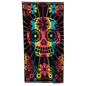 Celebrate Summer Together Sugar Skull Beach Towel
