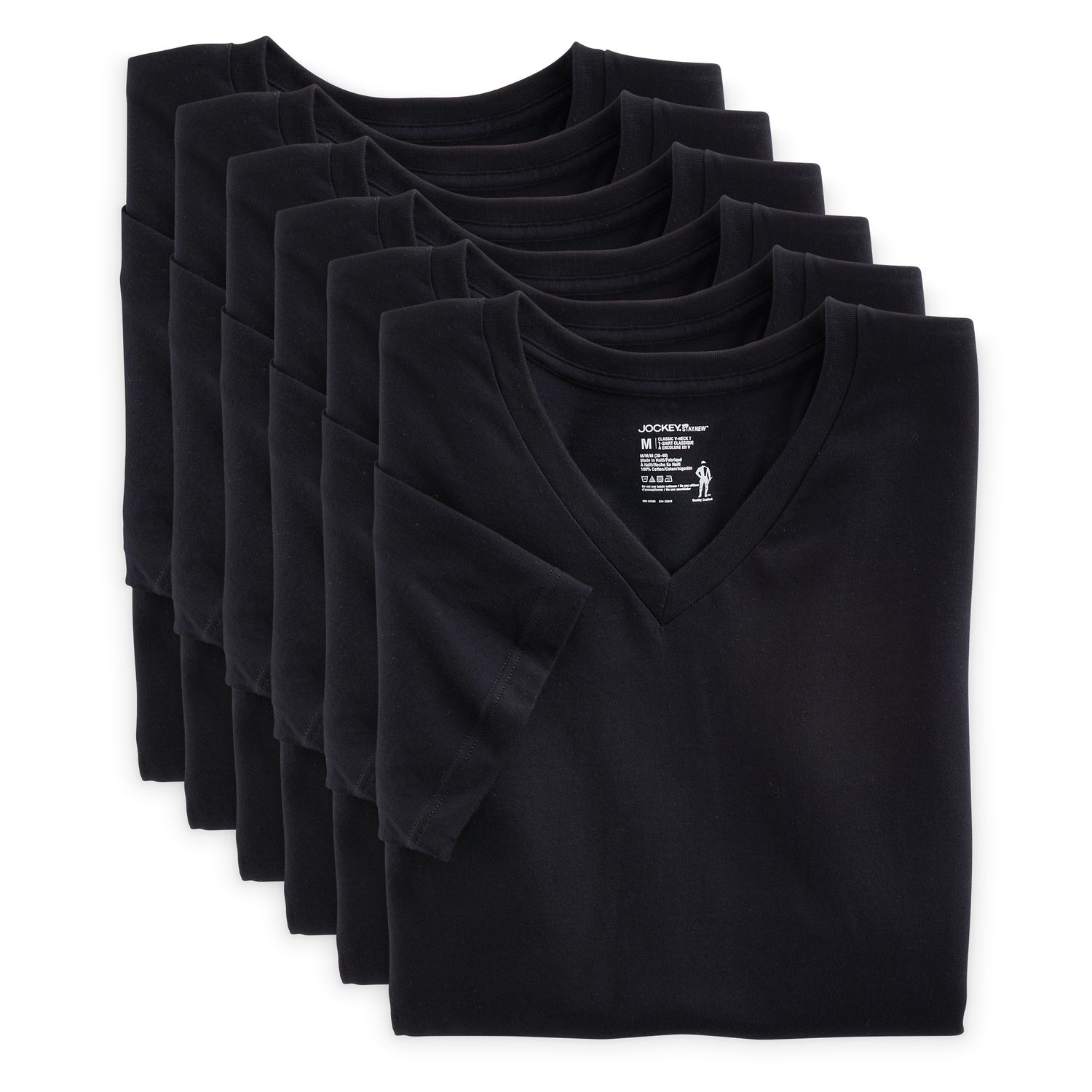 jockey slim fit stretch v neck 6 pack
