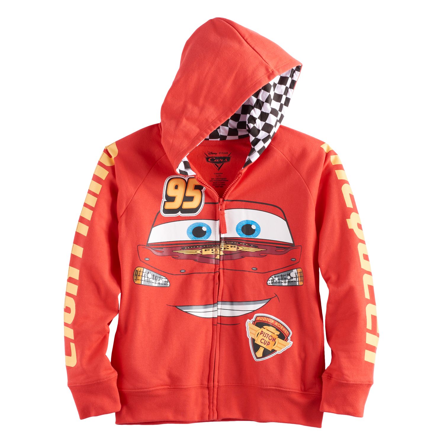 lightning mcqueen zip up hoodie