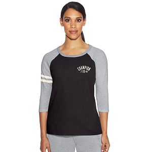 Women's Champion Striped Raglan Graphic Tee