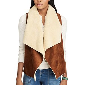 Women's Chaps Faux Shearling Open-Front Vest