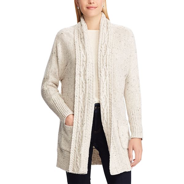 Women's Chaps Cotton-Blend Shawl Cardigan