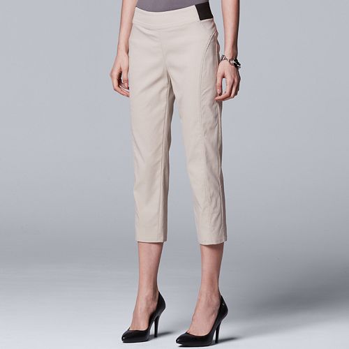 Women's Simply Vera Vera Wang Seamed Twill Capri