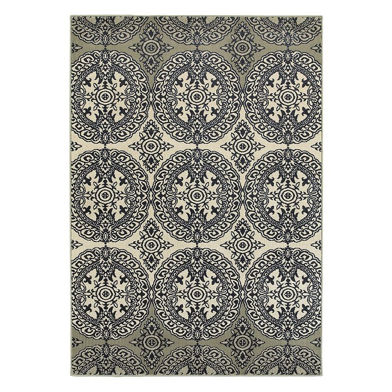 StyleHaven Logan Intricate Medallions Rug, Dark Blue, 10X13 Ft