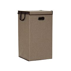 Household Essentials Collapsible Wood X-Frame Laundry Hamper