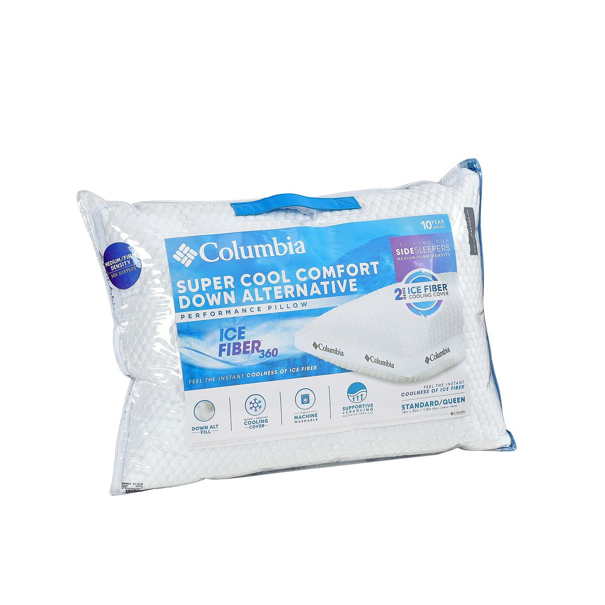 Columbia Super Cool Comfort Down Alternative Ice Fiber Pillow - KING