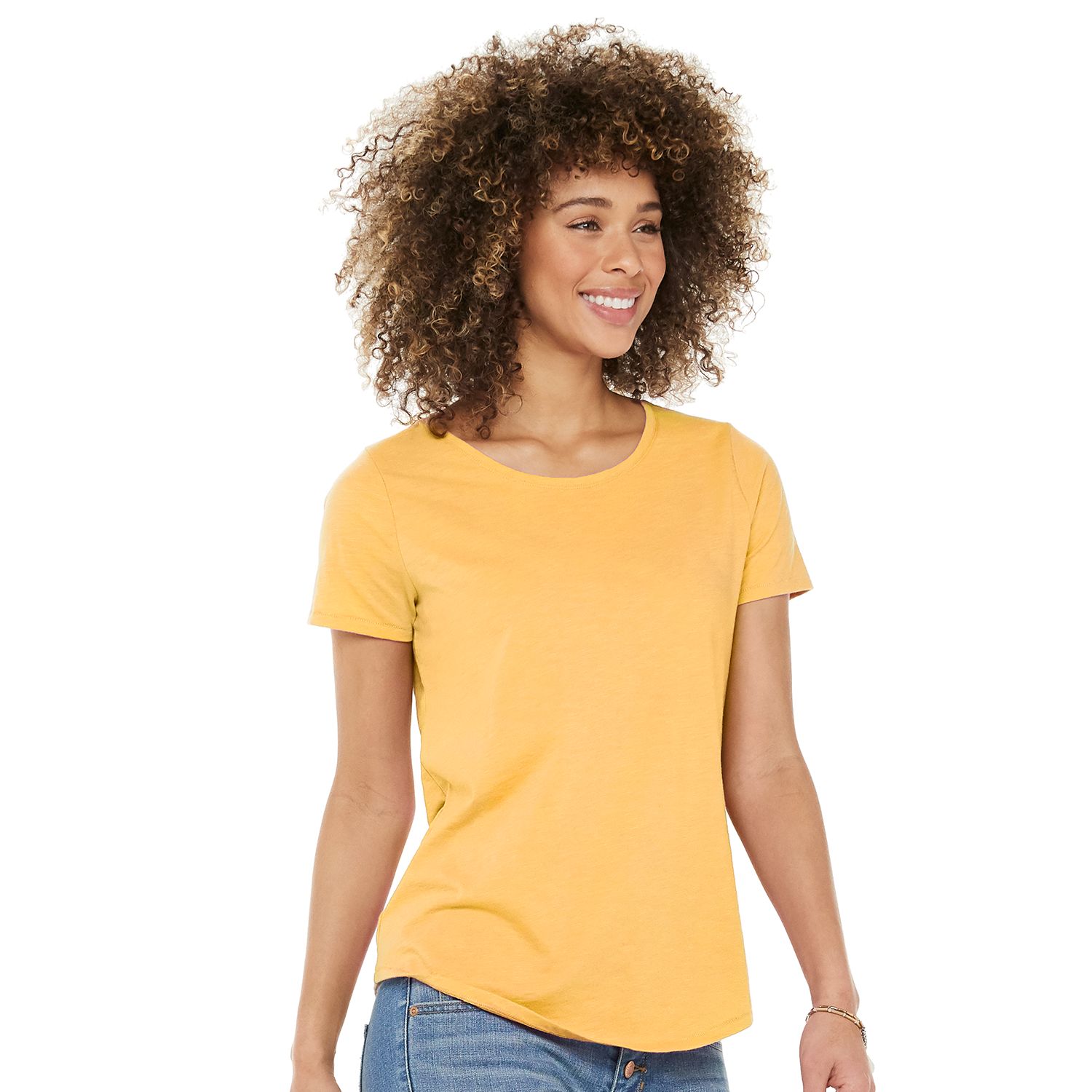 kohls yellow tops